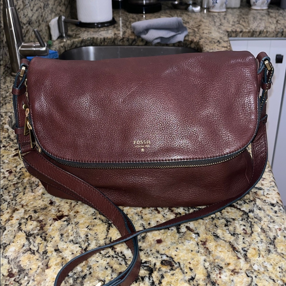Fossil Leather Crossbody Bag
